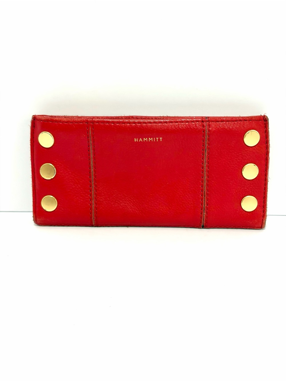 Hammitt 110 North Wallet In Limited Edition Winter Cherry with Brushed Gold